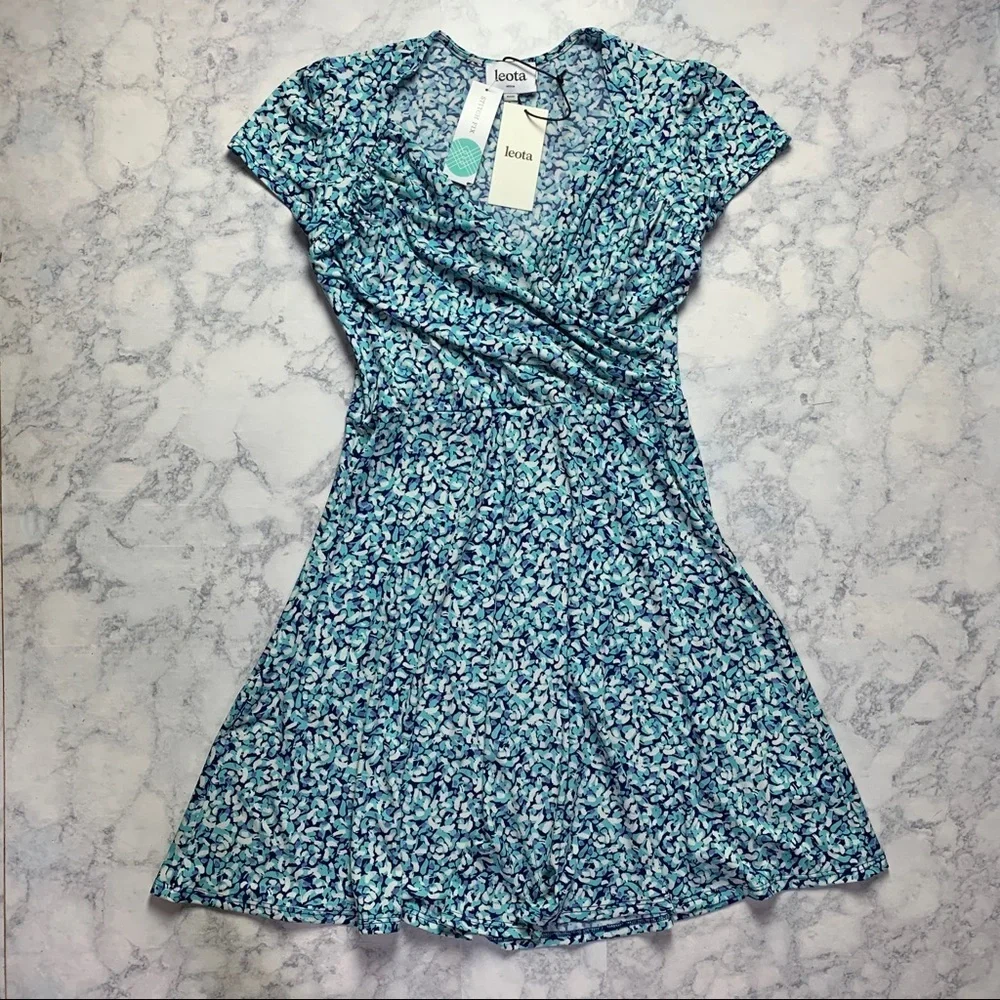 Leota Blue and White Midi Dress - Picture 2 of 4